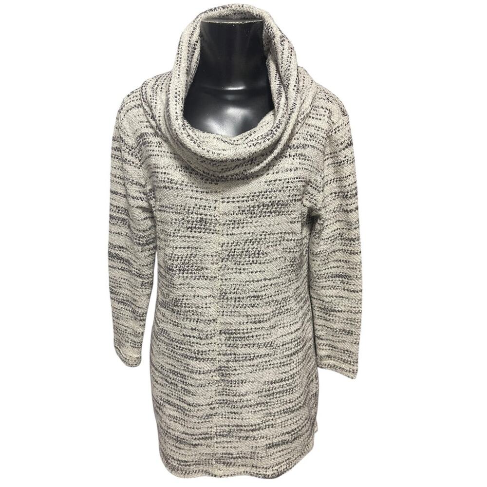Medium Petite Loft Outlet Sweater Dress Gray Cowl Neck